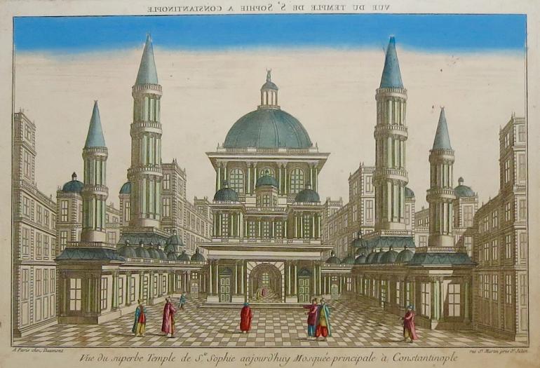 VUE D'OPTIQUE XVIIIe SIECLE