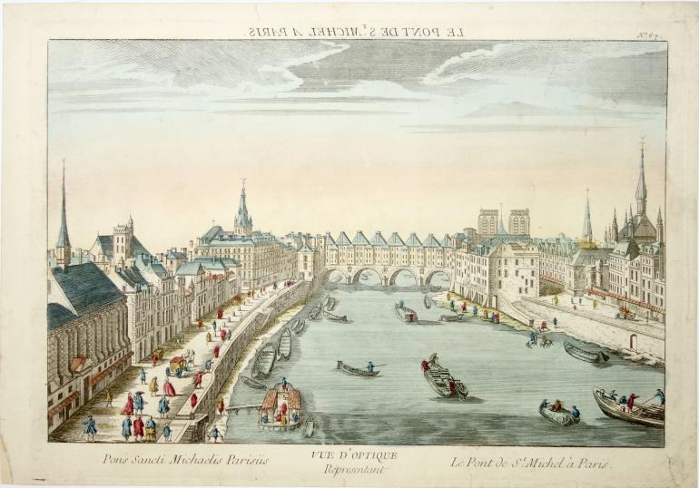 VUE D'OPTIQUE XVIIIe SIECLE