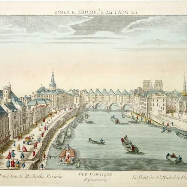 VUE D'OPTIQUE XVIIIe SIECLE