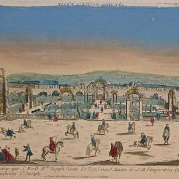 VUE D'OPTIQUE XVIIIe SIECLE