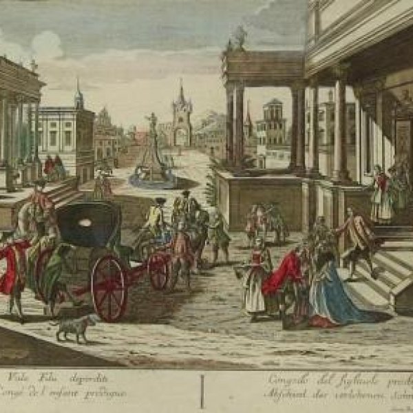 VUE D'OPTIQUE XVIIIe SIECLE